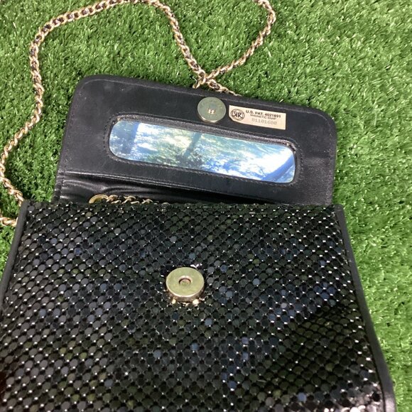 Vintage Whiting & Davis Mesh Handbag & Gold Chain - Picture 5 of 11